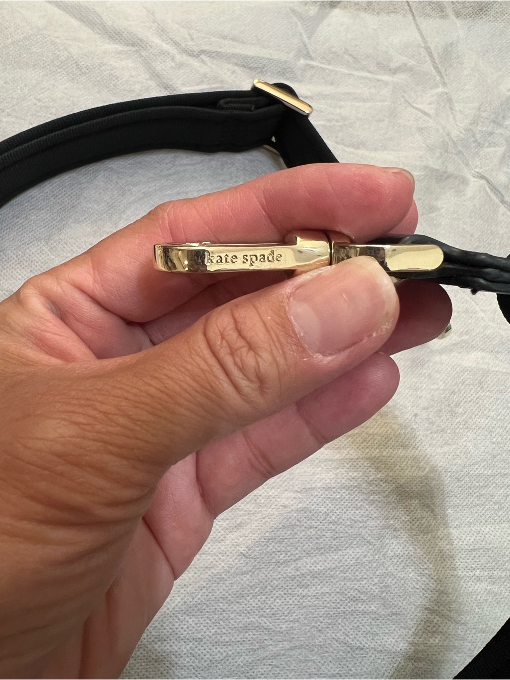 Kate Spade crossbody strap - replacement strap with gold accent - Picture 2 of 4